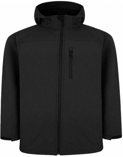 Espionage FL033 Softshell Jacket with Detachable Hood Black - Casacos - Casacos Homem Tamanhos Grandes