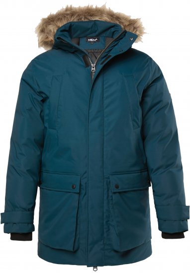 Men Plus Parka With Fur Hood Dark Green - Casacos - Casacos Homem Tamanhos Grandes