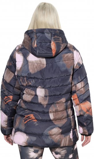 Ulla Popken HYPRAR Water-Repellent Allover Print Jacket Black - Jaquetas - 