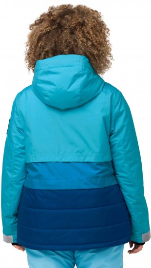 Ulla Popken HYPRAR Colorblock Fully Lined Ski Jacket Bright Turquoise - Jaquetas - 