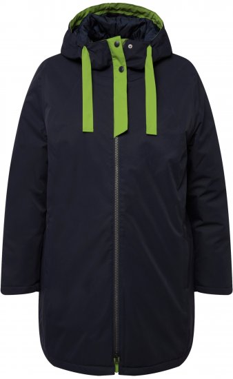 Ulla Popken HYPRAR Triple Function Contrast Trim Quilted Lining Jacket Navy - Jaquetas - 