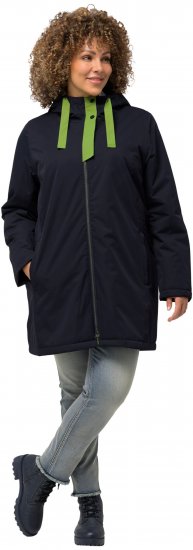 Ulla Popken HYPRAR Triple Function Contrast Trim Quilted Lining Jacket Navy - Jaquetas - 