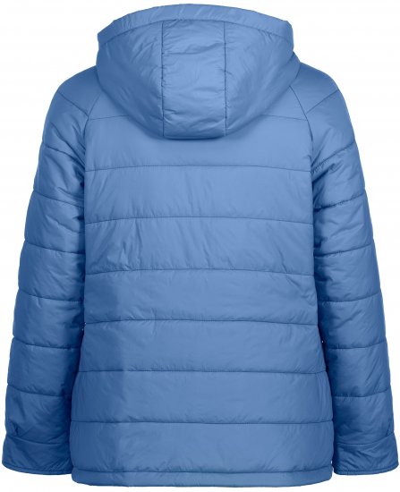 Ulla Popken Reversible Butterfly Print Fully Lined Quilted Jacket Blue Denim - Jaquetas - 