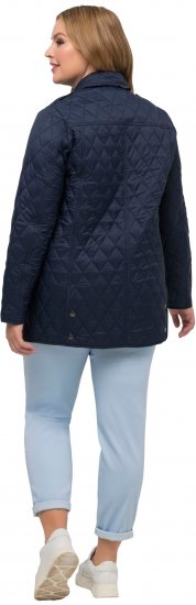 Ulla Popken Quilted Jacket with Plaid Lining Navy - Jaquetas - 