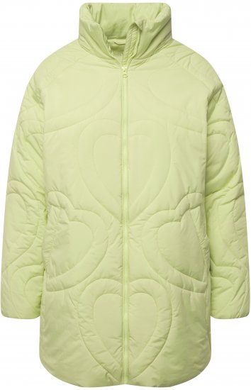 Ulla Popken HYPRAR Heart Quilted Jacket Light Sage - Jaquetas - 