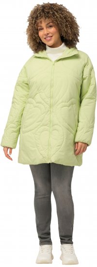 Ulla Popken HYPRAR Heart Quilted Jacket Light Sage - Jaquetas - 