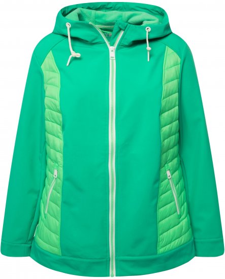 Ulla Popken Hyprar Quilt Mix Jacket Green Spring - Jaquetas - 