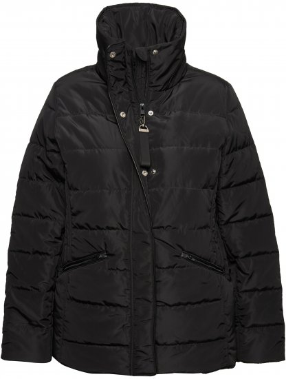Ulla Popken Quilted Puffer Coat Black - Jaquetas - 