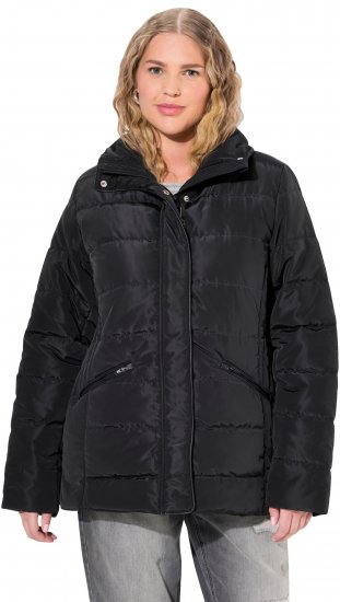 Ulla Popken Quilted Puffer Coat Black - Jaquetas - 