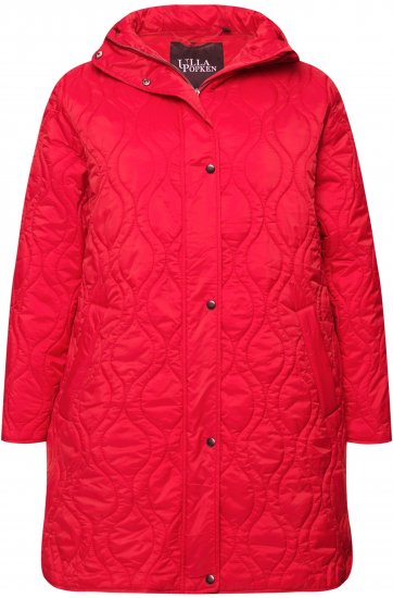 Ulla Popken HYPRAR Quilted Water-Repellent Jacket Red Salsa - Jaquetas - 