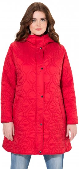 Ulla Popken HYPRAR Quilted Water-Repellent Jacket Red Salsa - Jaquetas - 