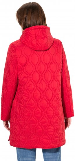 Ulla Popken HYPRAR Quilted Water-Repellent Jacket Red Salsa - Jaquetas - 