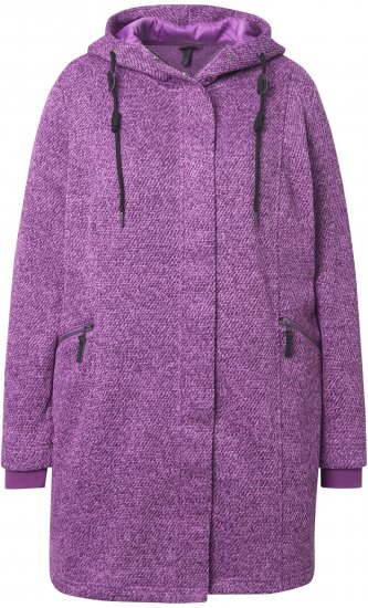 Ulla Popken Knit Fleece-Lined Jacket Purple - Jaquetas - 