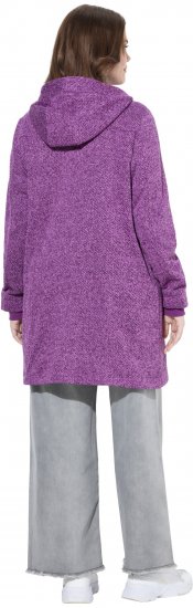 Ulla Popken Knit Fleece-Lined Jacket Purple - Jaquetas - 