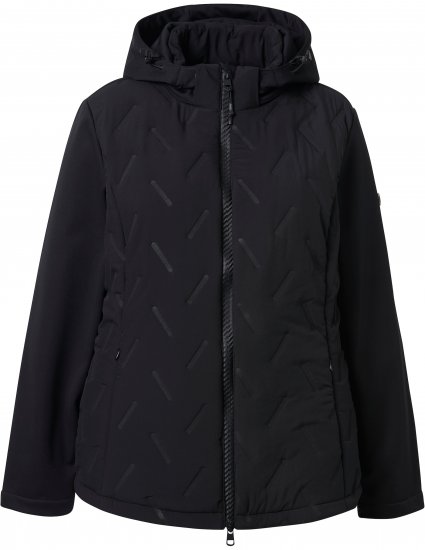 Ulla Popken Triple Function Laser Quilted Softshell Jacket Black - Jaquetas - 