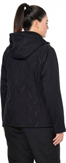 Ulla Popken Triple Function Laser Quilted Softshell Jacket Black - Jaquetas - 