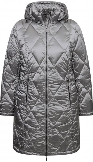 Ulla Popken HYPRAR Diamond Quilted Jacket Silver - Jaquetas - 