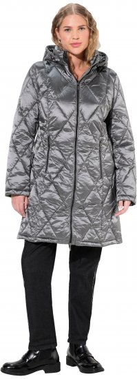 Ulla Popken HYPRAR Diamond Quilted Jacket Silver - Jaquetas - 