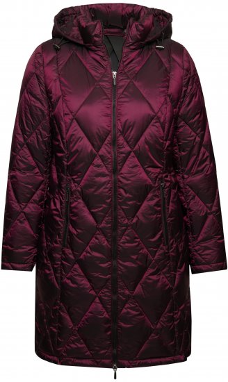 Ulla Popken HYPRAR Diamond Quilted Jacket Carmine Red - Jaquetas - 
