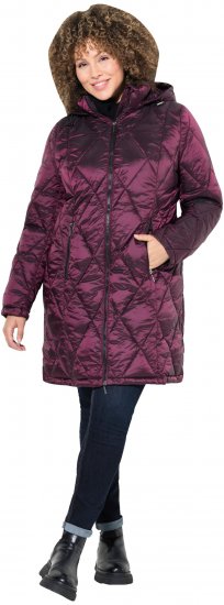 Ulla Popken HYPRAR Diamond Quilted Jacket Carmine Red - Jaquetas - 