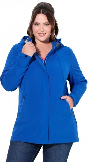 Ulla Popken HYPRAR Triple Function Longline Softshell Jacket Peacock Blue - Jaquetas - 