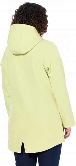 Ulla Popken Hyprar Soft Shell Water Repellent Hooded Jacket Lime Green - Jaquetas - 