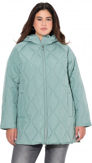 Ulla Popken HYPRAR Quilted Water Repellent Jacket Mint Green - Jaquetas - 
