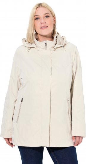 Ulla Popken Long Triple Function Softshell Jacket Natural White - Jaquetas - 