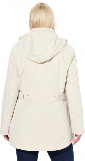 Ulla Popken Long Triple Function Softshell Jacket Natural White - Jaquetas - 