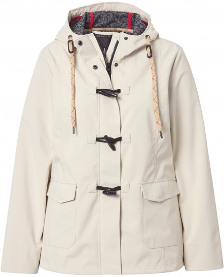 Ulla Popken HYPRAR Toggle Button Microfleece Lined Jacket Light Champagne - Jaquetas - 