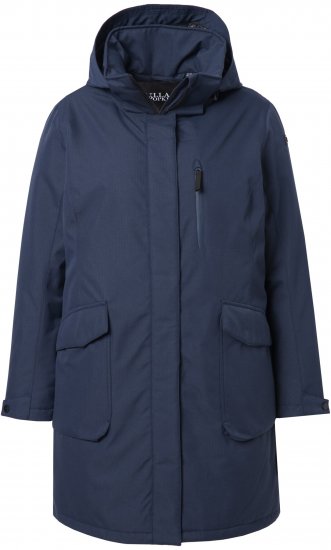 Ulla Popken HYPRAR Drawstring Waist Parka Navy - Jaquetas - 