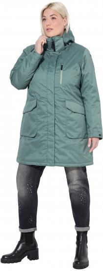 Ulla Popken HYPRAR Drawstring Waist Parka Grey Green - Jaquetas - 