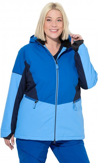Ulla Popken HYPRAR Performance Colorblock Ski Jacket Denim Blue - Jaquetas - 