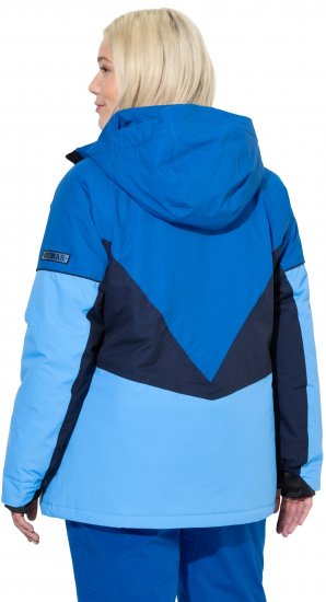 Ulla Popken HYPRAR Performance Colorblock Ski Jacket Denim Blue - Jaquetas - 
