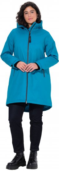 Ulla Popken HYPRAR Triple-Function Longline Jacket Turquoise - Jaquetas - 