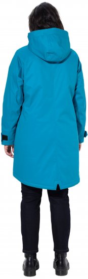 Ulla Popken HYPRAR Triple-Function Longline Jacket Turquoise - Jaquetas - 