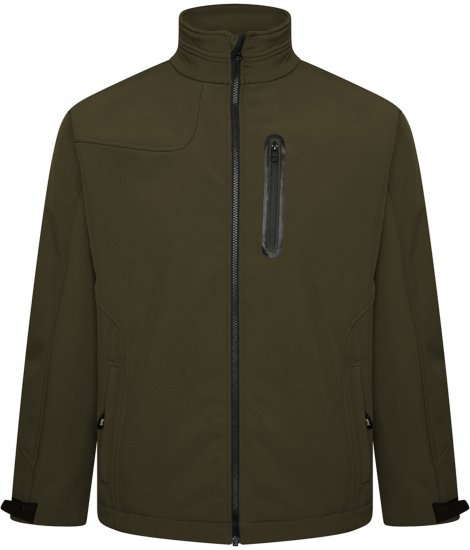 Kam Jeans KV132 Softshell Panelled Jacket Olive - Casacos - Casacos Homem Tamanhos Grandes