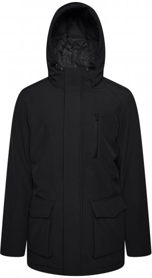 Kam Jeans KV144 Long Quilted Softshell Parka Black - Casacos - Casacos Homem Tamanhos Grandes