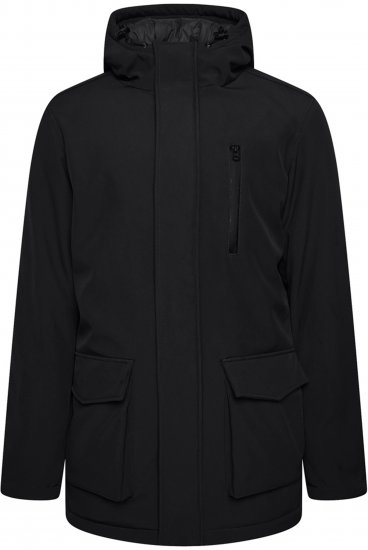 Kam Jeans KV144 Long Quilted Softshell Parka Black - Casacos - Casacos Homem Tamanhos Grandes