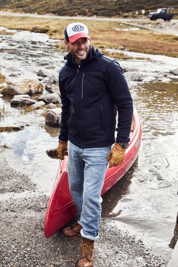 JP1880 Jacket Fleece Lined Softshell Navy - Casacos - Casacos Homem Tamanhos Grandes