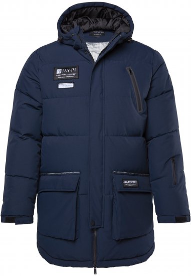 JAY-PI Warm Quilted Parka Dual Function, Wind and Water Repellant Navy - Casacos - Casacos Homem Tamanhos Grandes