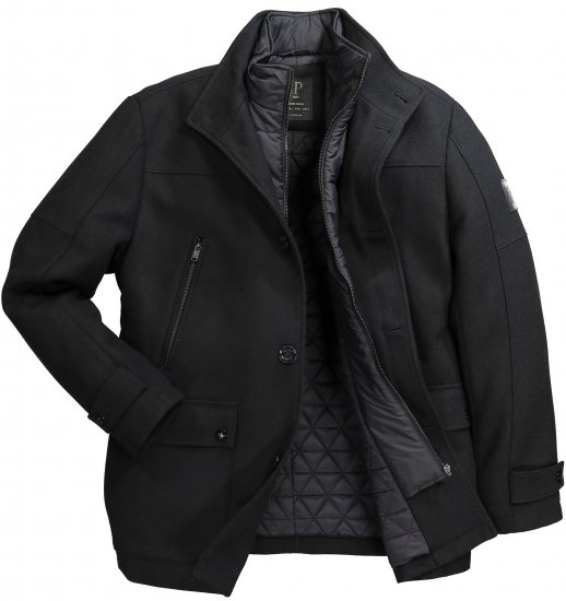 JP1880 Jacket Water-repellent Warm Black - Casacos - Casacos Homem Tamanhos Grandes