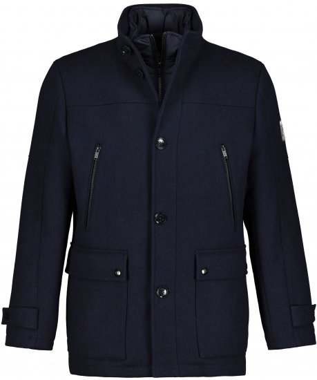 JP1880 Jacket Water-repellent Herringbone Insert Navy - Casacos - Casacos Homem Tamanhos Grandes