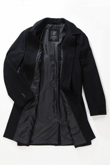 JP1880 Coat Wool Blend Water Repellent Black - Casacos - Casacos Homem Tamanhos Grandes