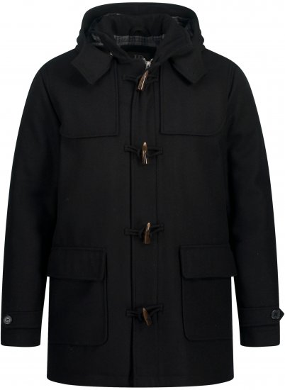 JP1880 Dufflecoat Water-repellent Black - Casacos - Casacos Homem Tamanhos Grandes