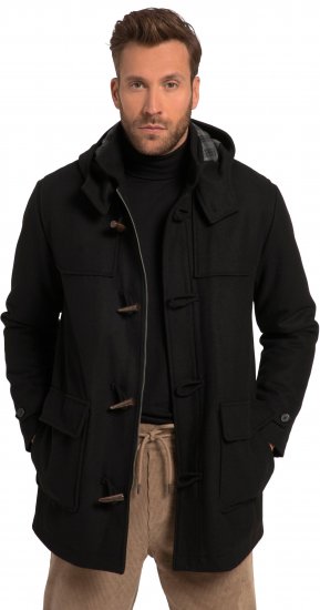 JP1880 Dufflecoat Water-repellent Black - Casacos - Casacos Homem Tamanhos Grandes