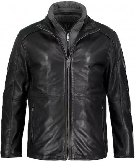 JP1880 Jacket Nappa Lamb Leather Black - Casacos - Casacos Homem Tamanhos Grandes