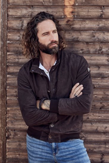 JP1880 Leather Jacket Goat Suede Espresso Brown - Casacos - Casacos Homem Tamanhos Grandes