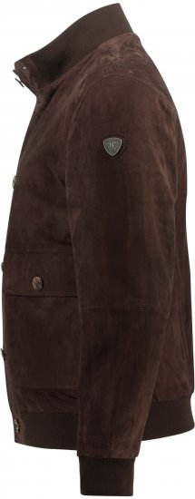 JP1880 Leather Jacket Goat Suede Espresso Brown - Casacos - Casacos Homem Tamanhos Grandes