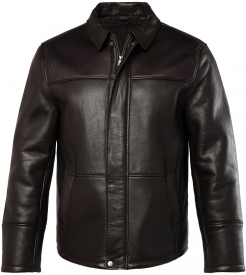 JP1880 Leather Jacket Soft Lamb Nappa Dark Brown - Casacos - Casacos Homem Tamanhos Grandes